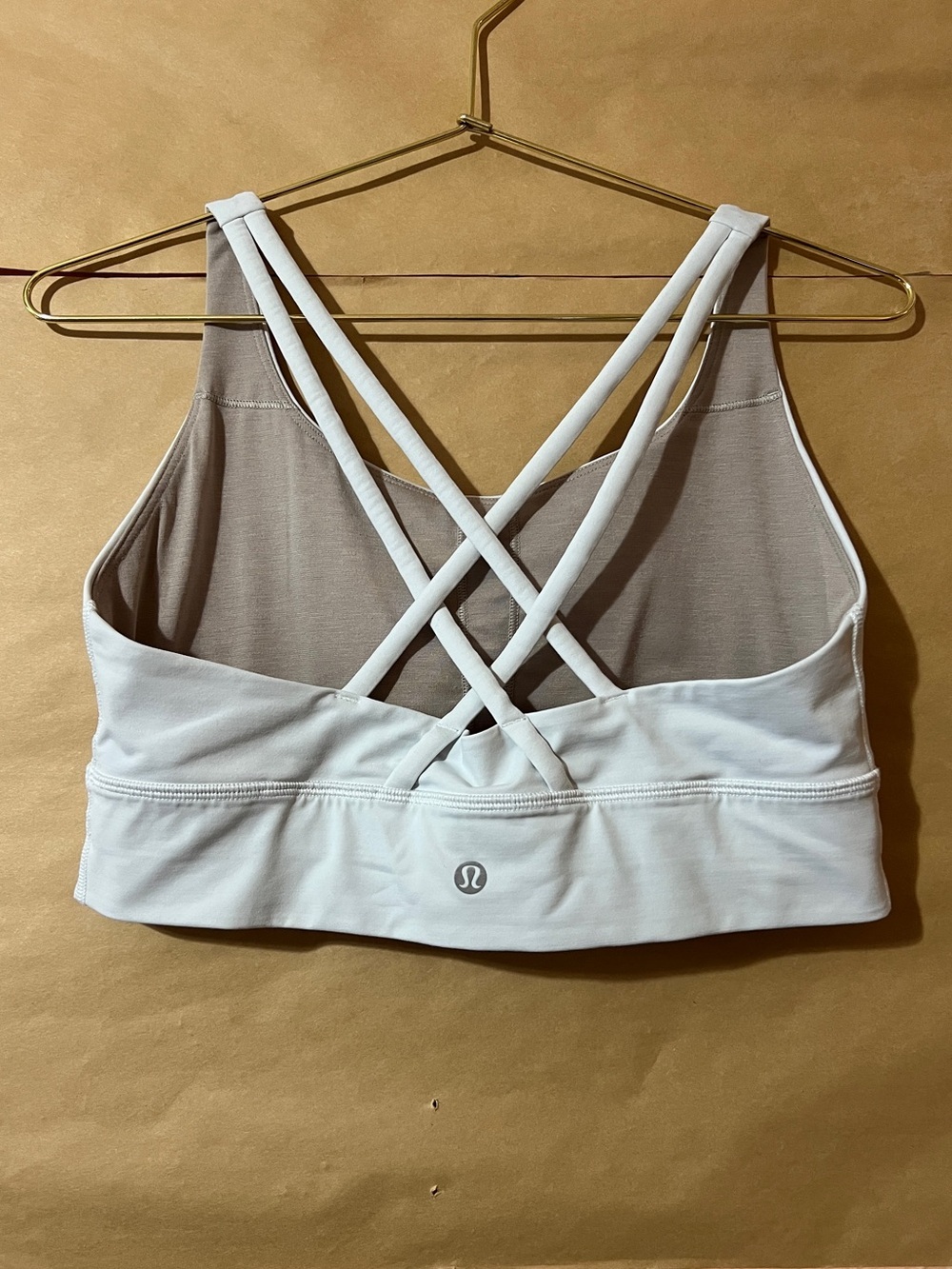 Lululemon | Energy Bra Long Line Strappy Sports Bra White Size 10